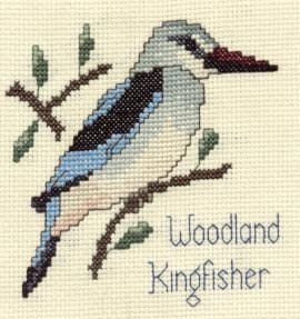 Woodland Kingfisher cross-stitch project picture Woodland Kingfisher cross-stitch project picture