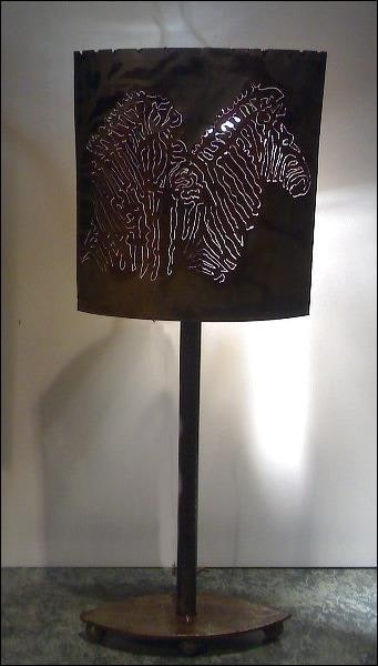 Metal art Table lamp Zebras
choose from drawings gallery on www.Kubumetalart.co.za for custom size's