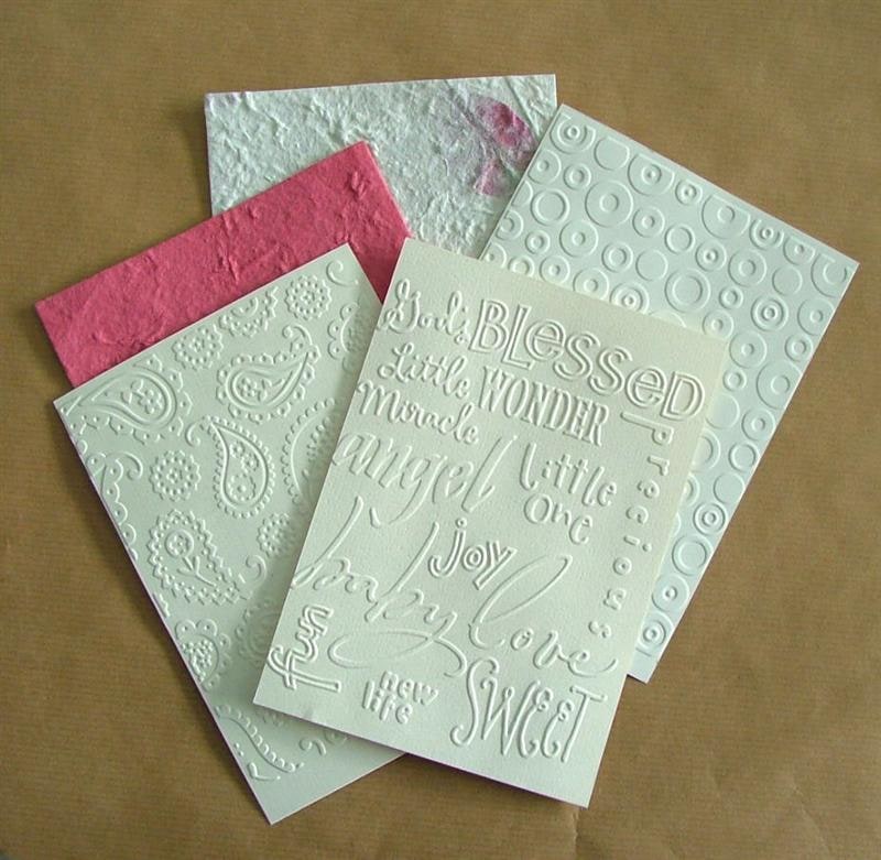 card, papers, ribbons