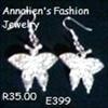 Silver butterfly earrings
