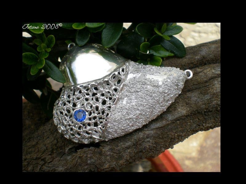 (Art Clay Silver and cubic zirkonium)