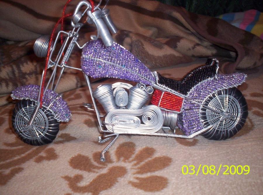 Beaded harley davidson Motorbike