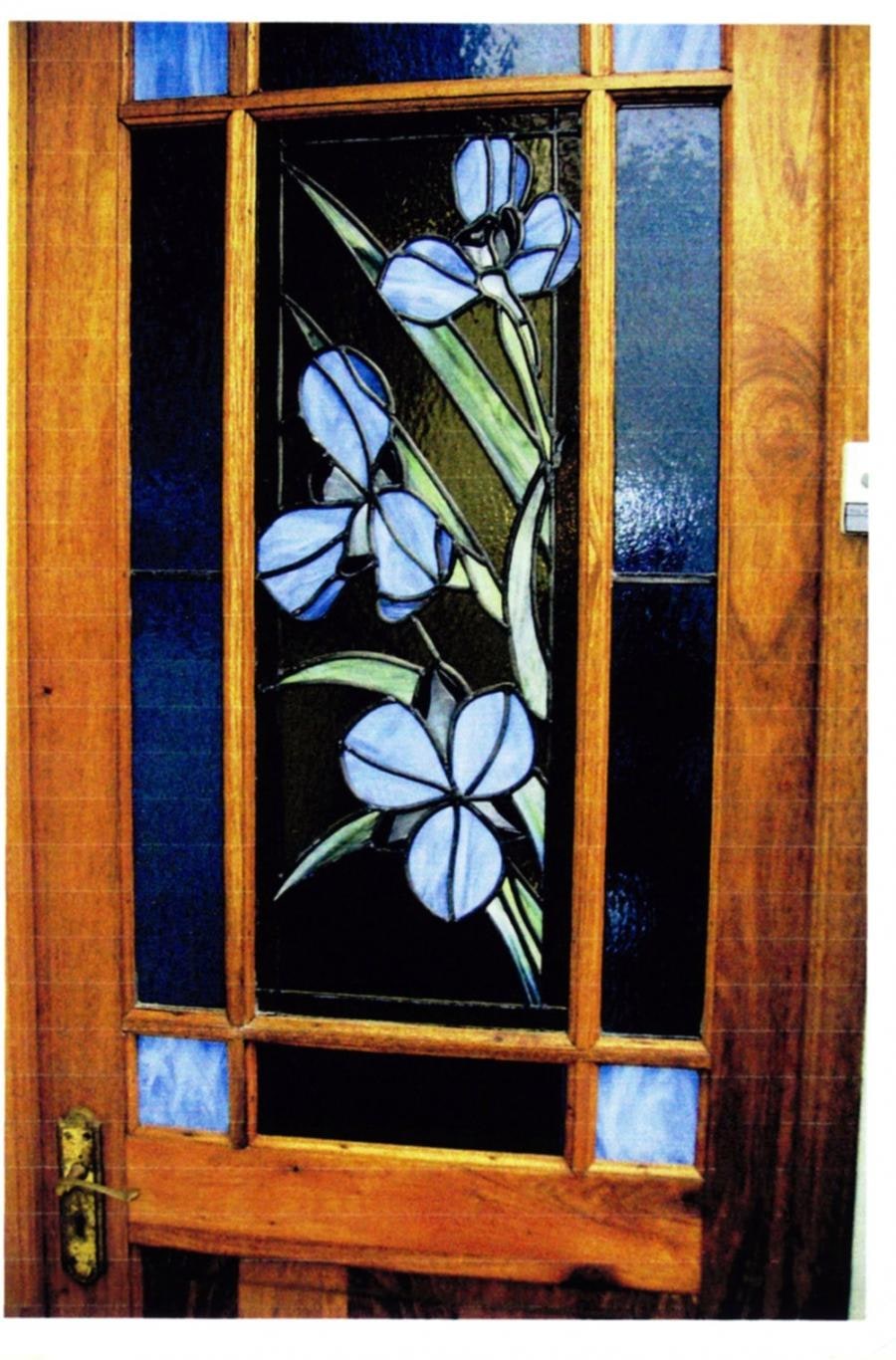 Window in a happy door
