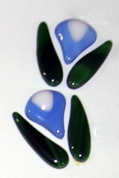 Small glass mosaic flowers. Sold separately