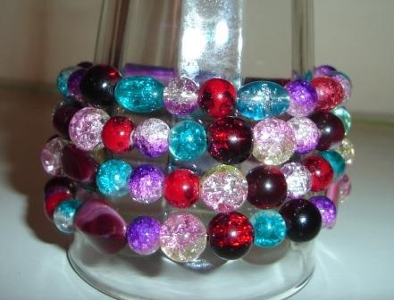 CHUNKY GLASS BEADS BRACELET