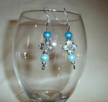 CROSS SILVER EARRINGS