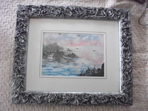 Wax on encaustic board with frame made from wood and Powertex