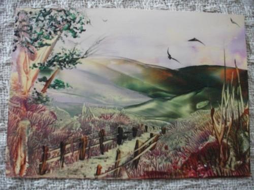 Wax painted on Encausic board