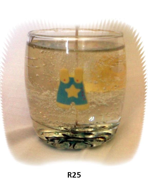 Baby boy gel candle