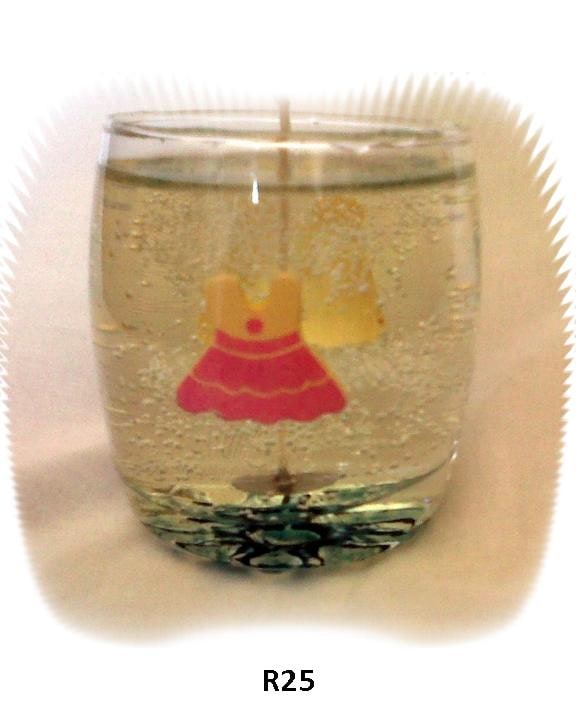 Baby girl gel candle