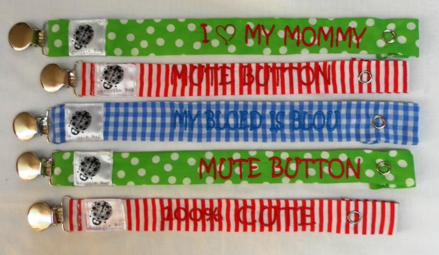 Pacifier clips