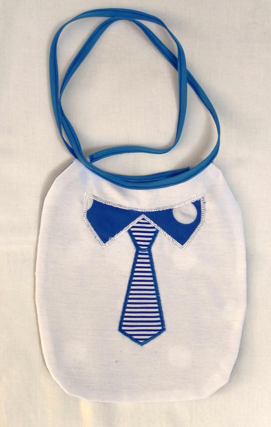 Blue Tie Bib