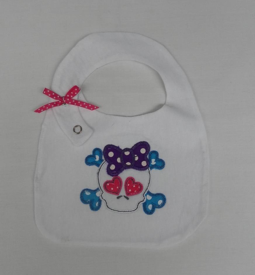 Girly Skull Bib