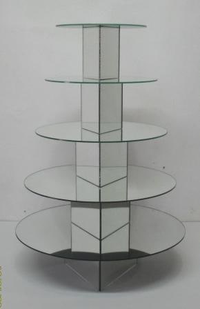5 Tier Round Mirror Cupcake Stand