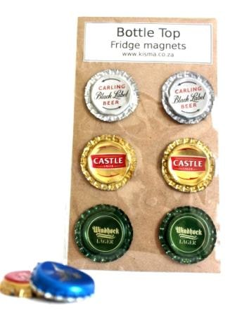 Upcycled Bottle Top Fridge Magnets