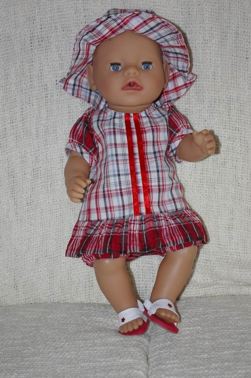 Baby Born dress with pants, sunhat and sandals