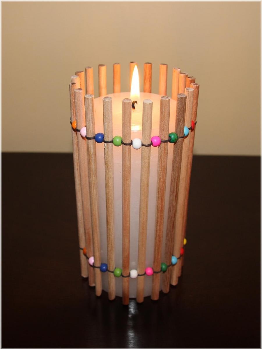 Fits all standard candles. Choose your own bead colour.