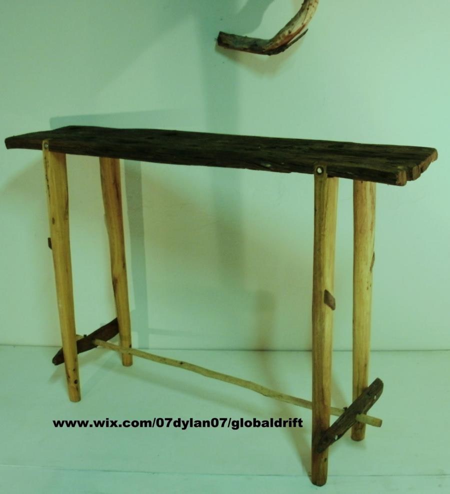 1800's Shipwreck Table Top & Split Square Post (driftwood) Legs
