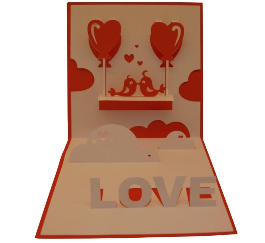 Love Birds Pop-Up Card