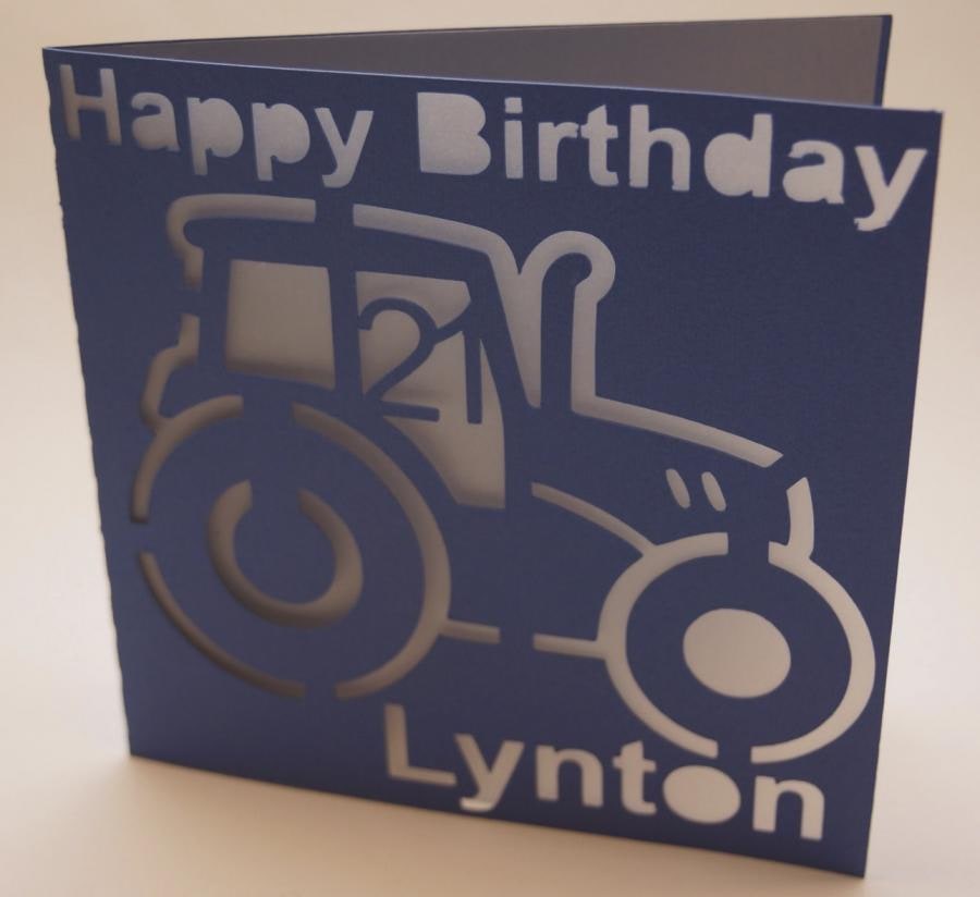 Customised Tractor Birthday Card