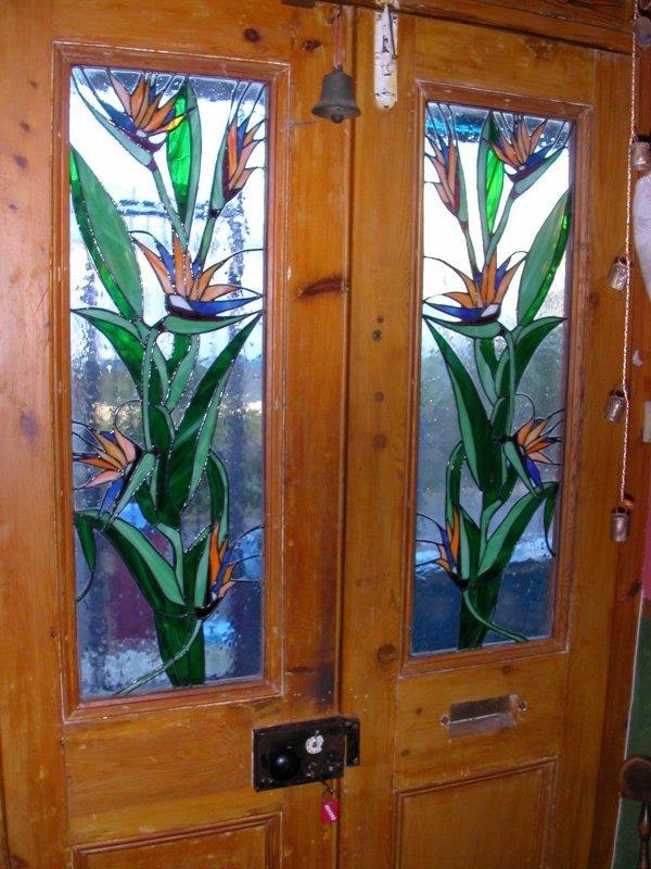 Stained glass door