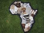 size 560mm x 510 mm in a mfd box with africa map motive on lid