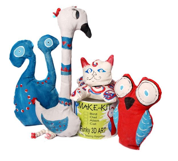 MAKE-KIT creative kit that includes absolutely everything to create a personalised character - no sewing required.