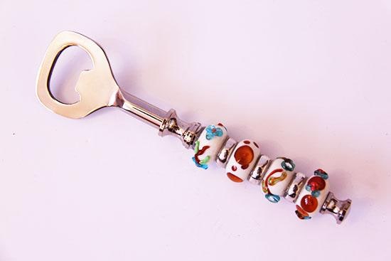 Glass Beaded Bottle Opener