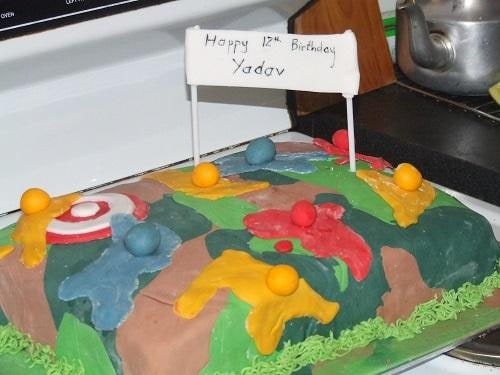Paitnball cake